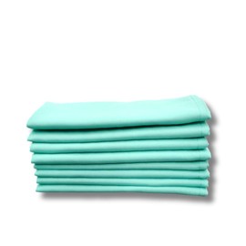 GRUPO TEXTIL LA FAMA Servilletas de Tela 100% Poliéster para Todo Tipo de Eventos – Reutilizables, Lavables y Elegantes | Paquete de 12 (43x43 cm) (Agua)