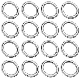 My-Bead Pack of 20 Binding Rings Closed Diameter 5 mm 925 Sterling Silver Jewellery Rings Soldered Craft DIY