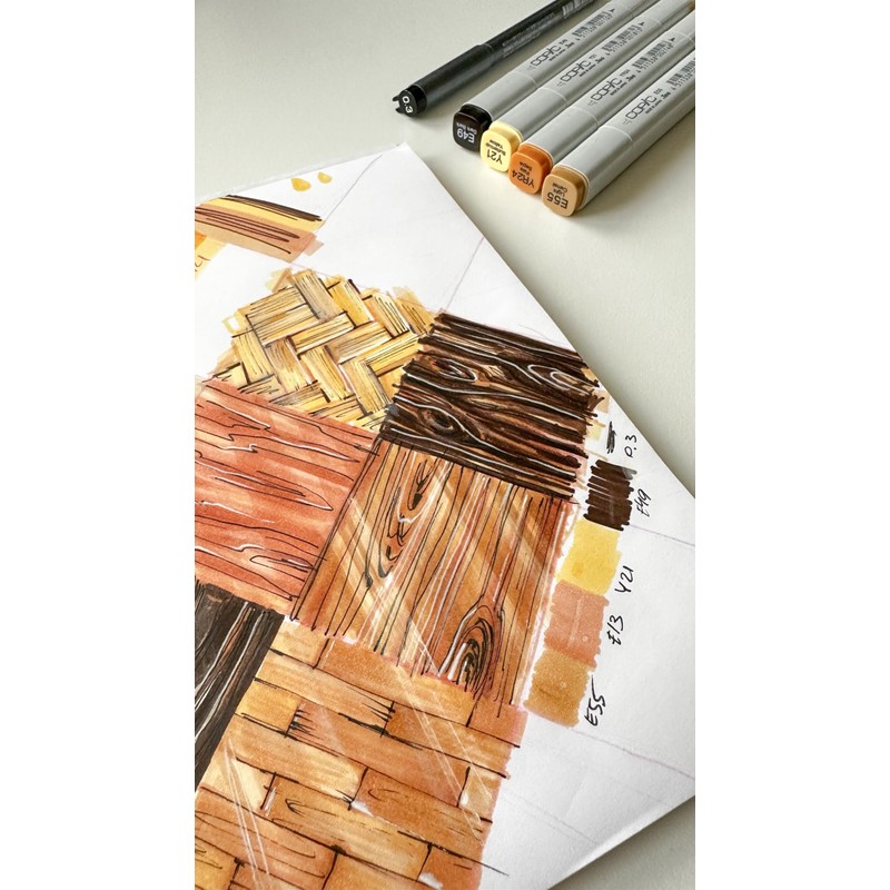Copic Classic Deisgner Collection, Set of 3 Coloured Marker Pens,