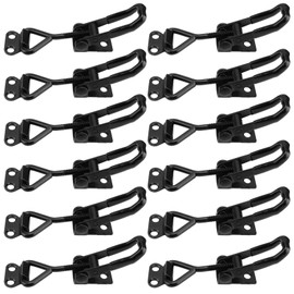 KOHAND 12 PCS 4001 Style Black Toggle Latch Clamp, Adjustable Quick Release Metal Pull Action Toggle Latch, Handle Quick Lock Tool Hasp Catch Clip for Door Cabinet Box Lid Case