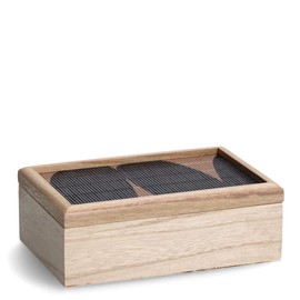 Zeller Black Mosaic 15199 Wooden Storage Box Approx. 24 x 16 x 8.5 cm