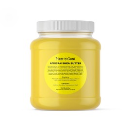 Plant Guru Raw African Shea Butter 3 lbs. Bulk 100% Pure Natural Unrefined YELLOW Grade A - Ideal Moisturizer For Dry Skin, Body, Face And Hair Growth. Great For DIY Soap and Lip balm Making.