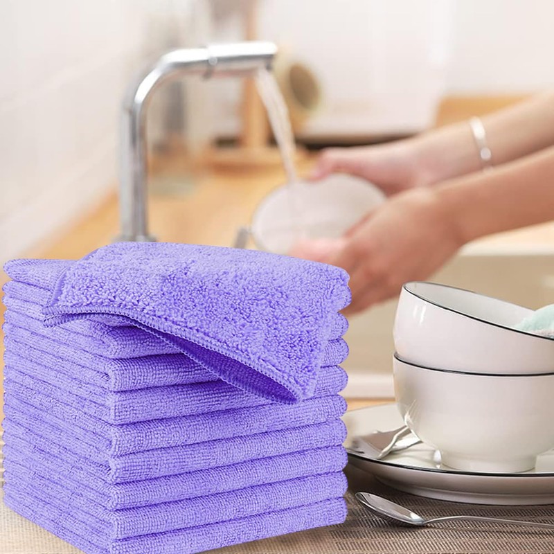 HIDMD Microfiber Cleaning Cloth, All-Purpose Microfiber Towels, Cleaning Rags Dish