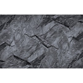 Riivvdise Rock Aquarium Background Underwater Black Grey Stone Fish Tank Background Black Rocky Terrarium Background Black Rock Reptile Habitat Background for Pets Wallpaper Poster Decors 36x18in