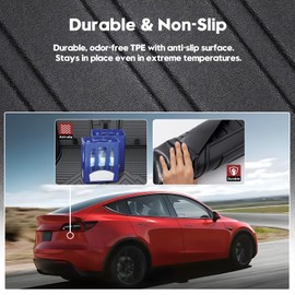 T TGBROS Cargo Mat for Subaru Outback 2020-2025 All Weather Cargo Trunk Mat Cargo Liner Back Seat Cover Protector TPE Black Non-Slip (Backrest Mats+Trunk Mat)