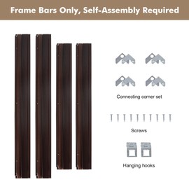 FOLKOR 16x20 Frame for Canvas Painting, DIY Metal Canvas Floater Frame with 1.5” Deep for Oil Paintings Art Prints Artwork, Floater Frame for Landscape Portrait Living Room Wall Decor (Walnut)