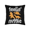 Dino Nuggets Enthusiast Dinosaur Chicken Delight Dino Nugs Throw Pillow