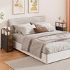 TUTOTAK Narrow Night Stand with Charging Station, Slim End Table