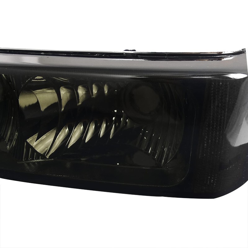 Spec-D Tuning Headlight Smoke + Bumper Lights Lamps W/Clear Reflector