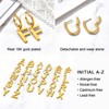 FOCALOOK Earrings Women's Letter A to Z Earrings Gold Hoop
