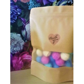 Thank You Teacher Leaving Present TA Gift Wrapped Scented Bath Bombs Chill Pills Marbles Resealable Pouch Bag