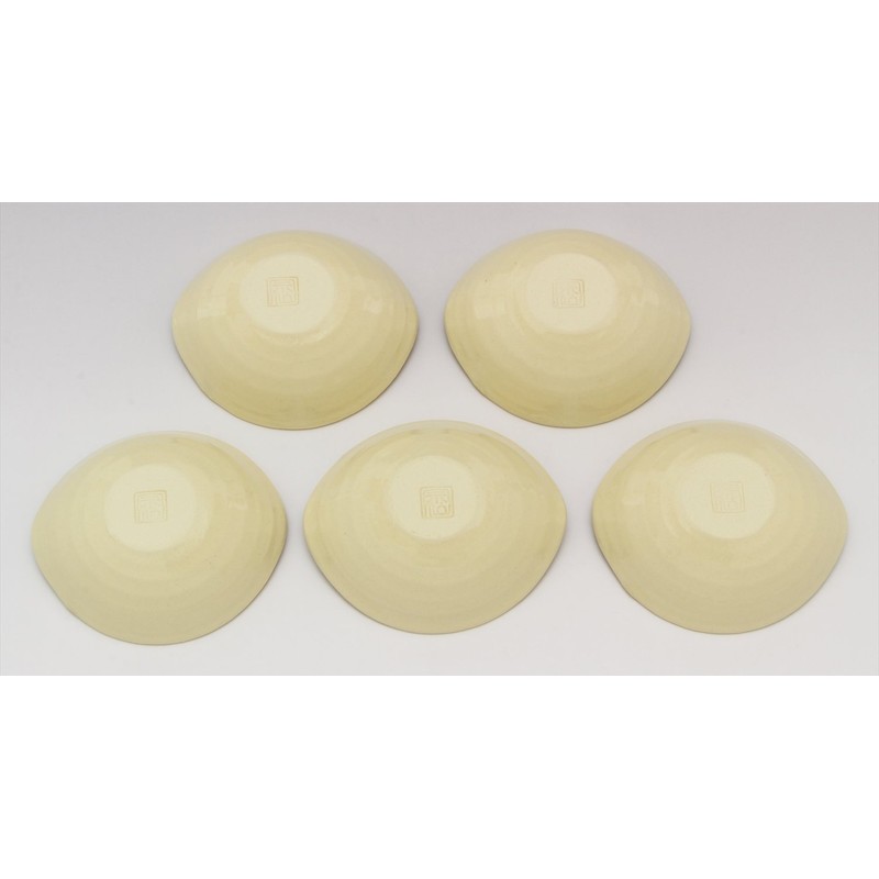 窯元 sousen 小鉢 White 10 cm Seto Ware Deformation Oval