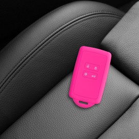 kwmobile kwmobile Autoschlssel Hlle kompatibel mit Renault 4-Tasten Smartkey Autoschlssel (nur Keyless Go) - Silikon Schutzhlle Schlsselhlle Cover in Neon Pink