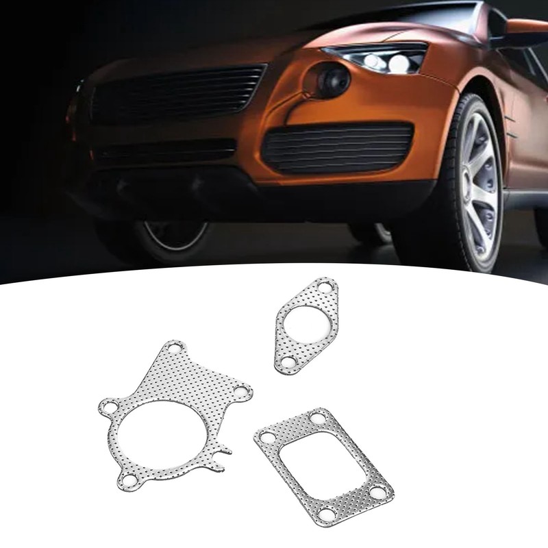 38mm/1.5in Gasket 5Bolt Downpipe Combo Kit Fitting for T3/T4 Turbocharger