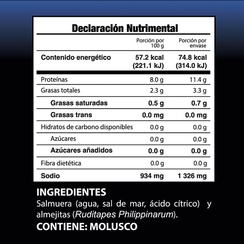 Altamar Almejitas Baby Clams 280 g, Marisco, 280 gramos