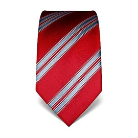 Vincenzo Boretti Men's Tie Pure Silk Striped Elegant Men's Design Tied to Shirt with Suit for Business Wedding 8 cm Narrow Width -