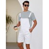 LONGBIDA Men's Denim Overalls Jean Shorts Coveralls Casual Walk Bib