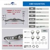 HEIGHTEN 4.7/3.6 inches (120/92 mm) Bait Reel Handle (No Knobs)
