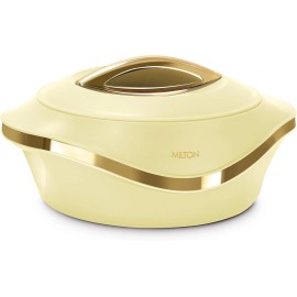 MILTON Pearl 2500 Inner Stainless Steel Casserole, 2.1 litres, Blue | BPA Free - Ivory