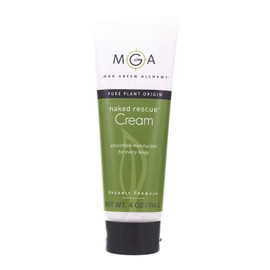 MGA Vegan Unscented Cream - Naked Rescue Body & Face Moisturizer | Natural & Organic Skin Care Moisturizer For Dry & Sensitive Skin | Fragrance Free, Non Greasy & Hydrating Cream | 2oz