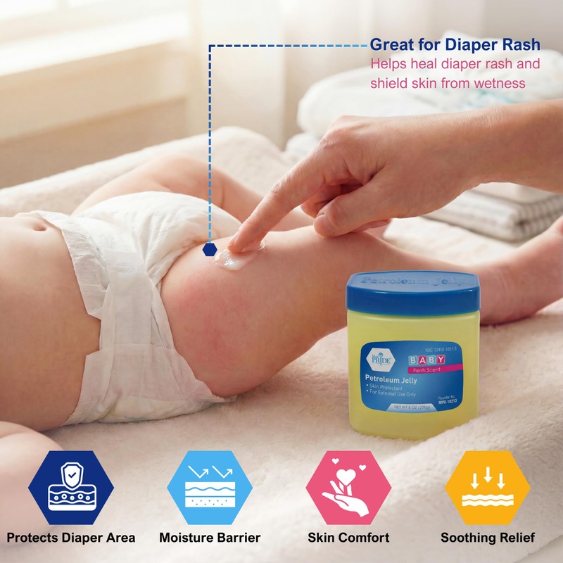 MED PRIDE Petroleum Jelly with Fresh Baby Scent, Baby Blue,