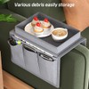 2 Pack Couch Arm Caddy, Armchair caddy with Tray, Sofa
