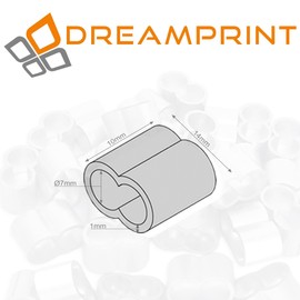 Dreamprint 10 x Rope Clamps Set 6 mm Press Clamps, Choke Clamps, Rope Connectors with Double Sleeves for Expander Rope, Tarpaulin Rope and Rubber Rope