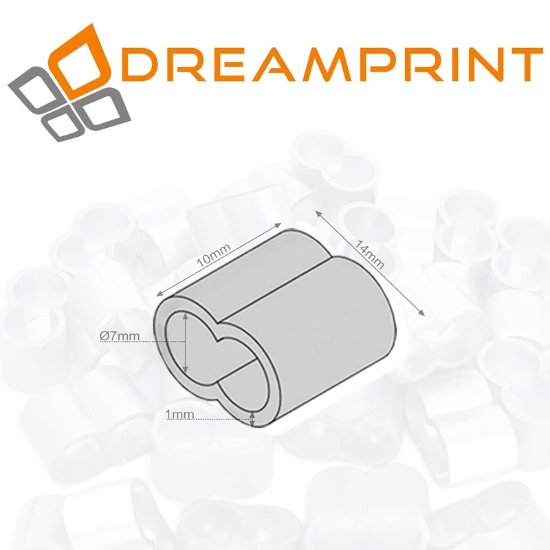 Dreamprint 10 x Rope Clamps Set 6 mm Press Clamps,