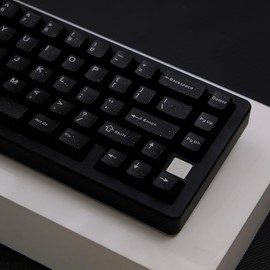 114 Keys Doubleshot Tranlucent Keycaps, Glitter Black keycaps, Cherry Profile Keycap Set for 60% 65% 75% Mechanical Keyboard Cherry Mx Switches