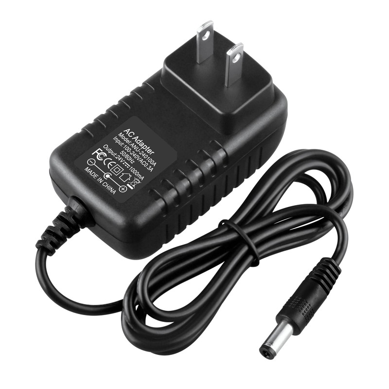 Acdctek 24V 1A DC Power Adapter 24W Supply 100V-240V AC