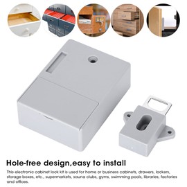 125KHz Intelligent Cabinet Lock, Electronic RFID Card Opening, No Drilling, Hidden Lock, Keyless Bluetooth, DIY Child Lock for Hiding Furniture