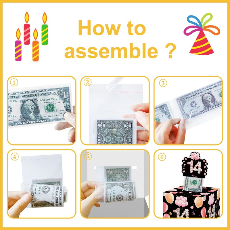 14th Birthday Surprise Gift Box, Happy Birthday Money Gift Boxes