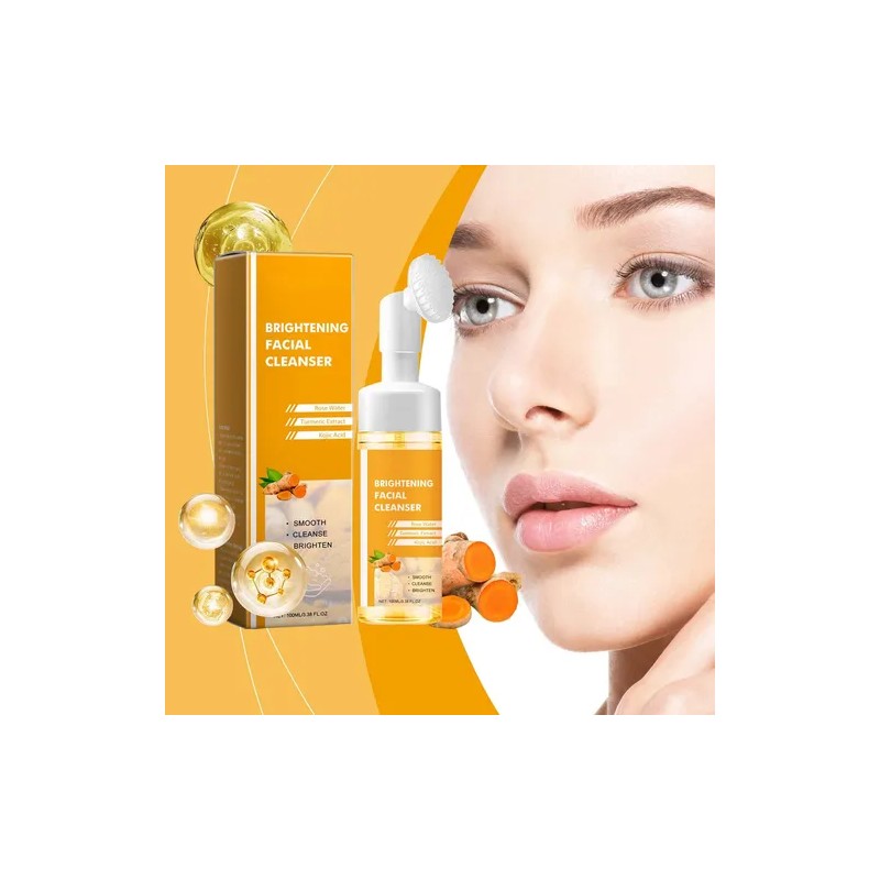 Limpiador Facial De Cúrcuma, Limpieza Profunda E Hidratante