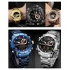 Men Watch Quartz Movement Digital Chronometer Analog Business Sports Casual