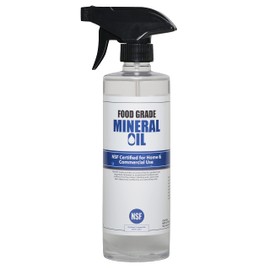 Premium 100% Ready to Use Food Grade Mineral Oil, 16oz Spray Bottle, Butcher Block and Cutting Board Oil - Sprayer Included