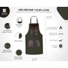 Canvas Apron with Leather Pockets & Holders – Chefs, Bakers,