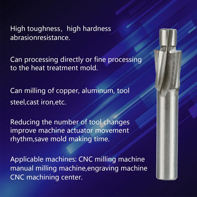 Cutter HSS Counterbore End Mill M3-M12 Pilot Slotting Tool Countersink
