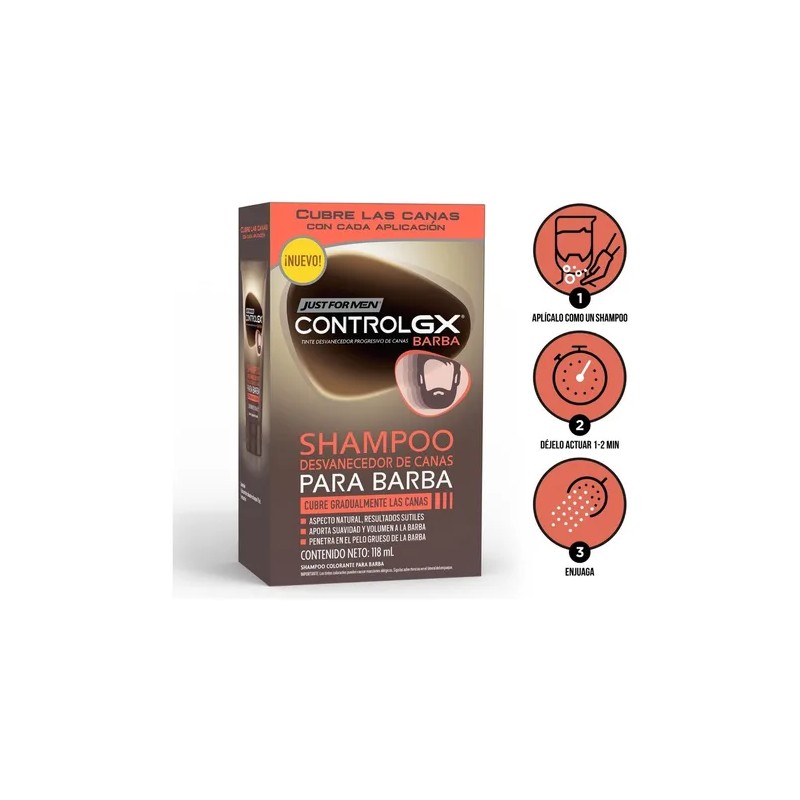 Shampoo Just For Men Control GX 118ml | Cubre Canas