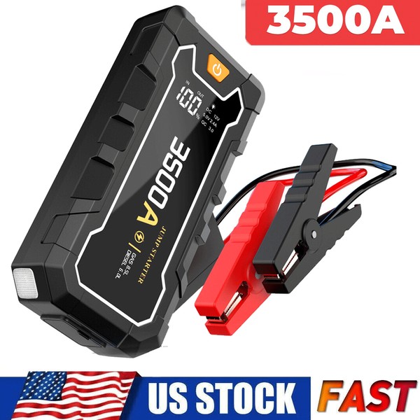 Car Jump Starter 12V 3500A Booster Jumper Power Bank Battery