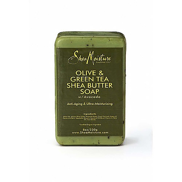 Sheamoisture Shea Butter Soap for Dry, Aging Skin Olive Oil and Green Tea Extract to Soothe Skin 8 oz