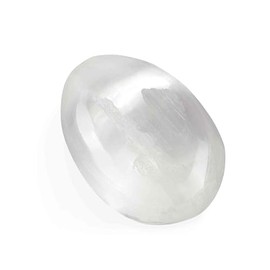 NKlaus Selenite Egg 7 x 5 x 5 cm - Hand Carved Selenite Egg for Meditation and Energy Work, Ideal Spiritual Decoration for Healing and Energetic Cleaning of Rooms, Promotes Harmonic Energy 16454