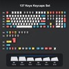 Retro PBT Keycap, Comic Theme Keycap Set, 137 Keys Dye