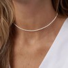 Jugielu Boho Tiny Seed Bead Necklace Choker White Beaded Necklace