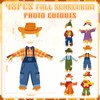 Ctosree 48 Pcs Fall Scarecrow Bulletin Board Photo Cutout Cute