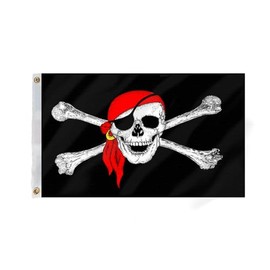 Flagmax Pirate Bandana Flag 5ft x 3ft - Durable Flag with Eyelets - Pirate Bandana, Pirate Flag, Perfect for Nautical Decor or celebrating pirate culture