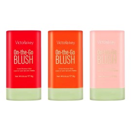 3pcs Maquillaje Colorete En Barra Labios Y Mejillas Natural