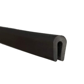 U底溝ゴム エッジカバー 差し込み 挟み込み 保護用 コーナー保護材 黒 全長約3m 高さ9mm 幅6mm 溝幅2mm前後