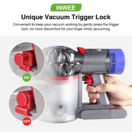 Inwee 2 Stk Griffhalterung Kompatibel mit Dyson Staubsauger, Schalter Halterung Fixierung Schalterhalter Werkzeug f1r Dyson V15 V11 V10 V8 V7 V6 Absolute/Animal/Motorhead Staubsauger(nicht f1r Outsize)
