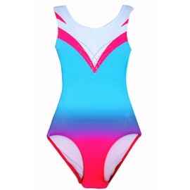 United All Around Girls Gymnastics Leotards, Rose Ombre, Size AL #333