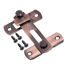PATIKIL 100 x 70mm Shipment Door Pin Eye Latch Lock Latch Lock Large Reversing Door Latch Stainless Steel Barrier Closet Red Bronze Tone